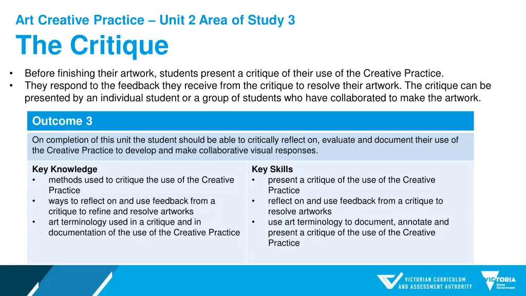 art creative practice unit 2 area of study 3