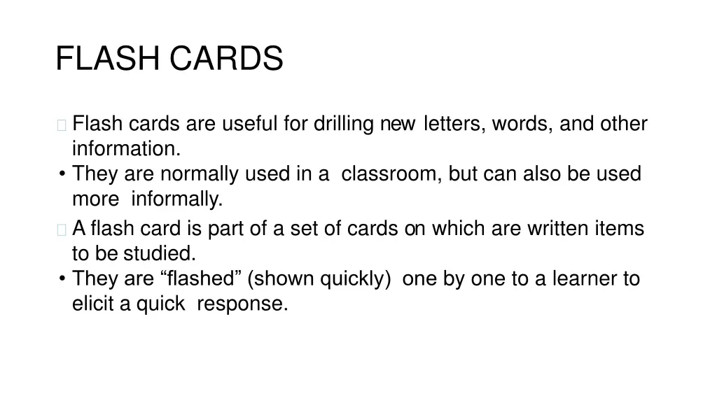 flash cards