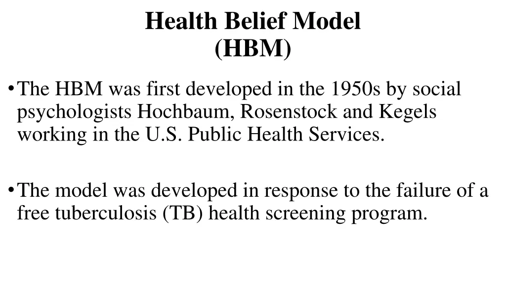 health belief model hbm 2