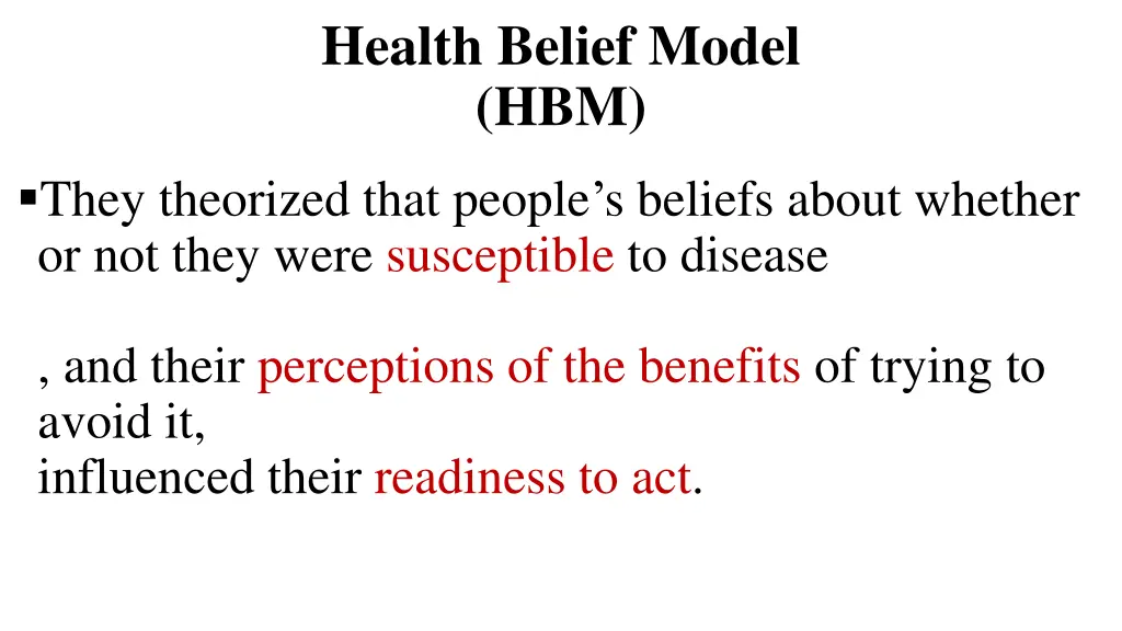 health belief model hbm 4