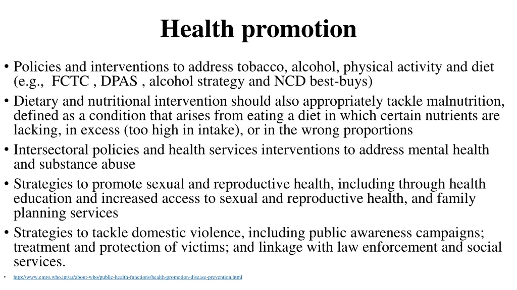 health promotion 1