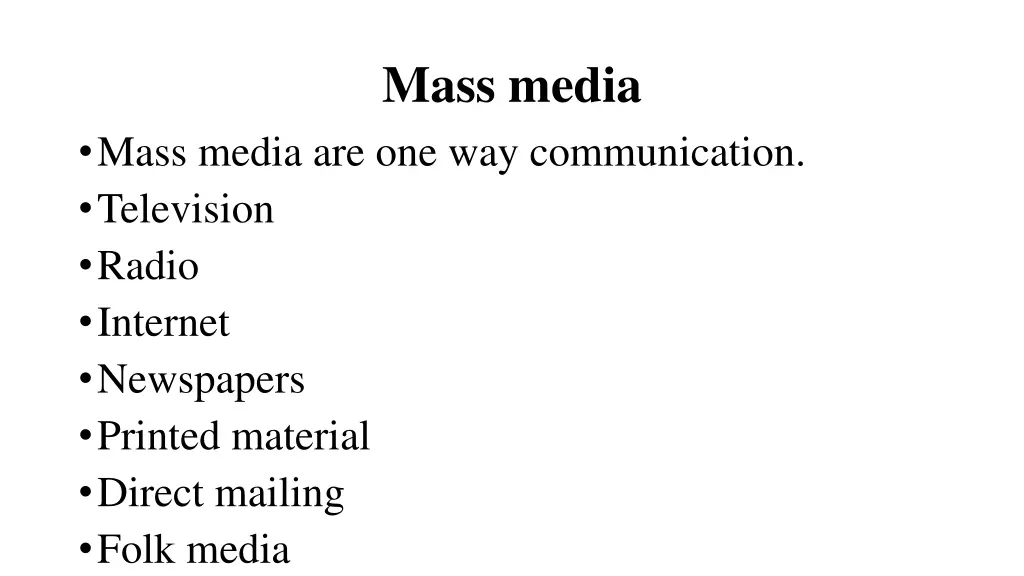 mass media