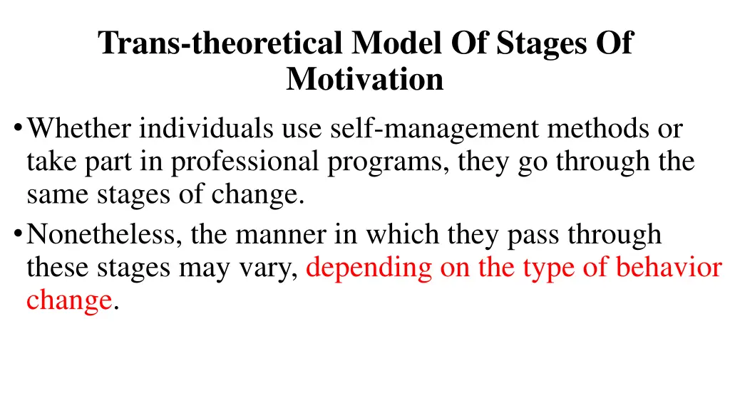 trans theoretical model of stages of motivation 1