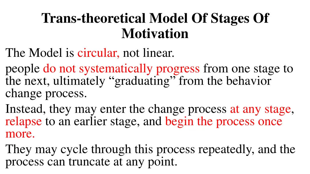 trans theoretical model of stages of motivation 2