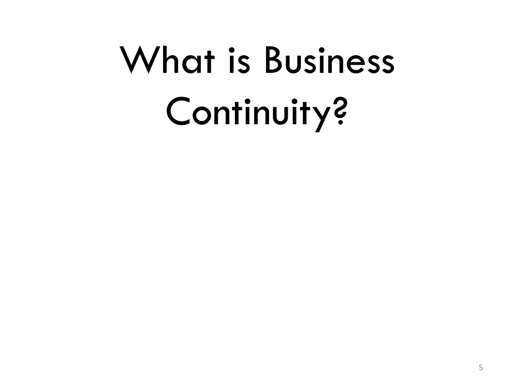 what is business continuity