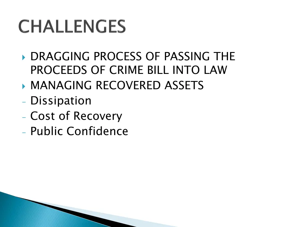 dragging process of passing the proceeds of crime