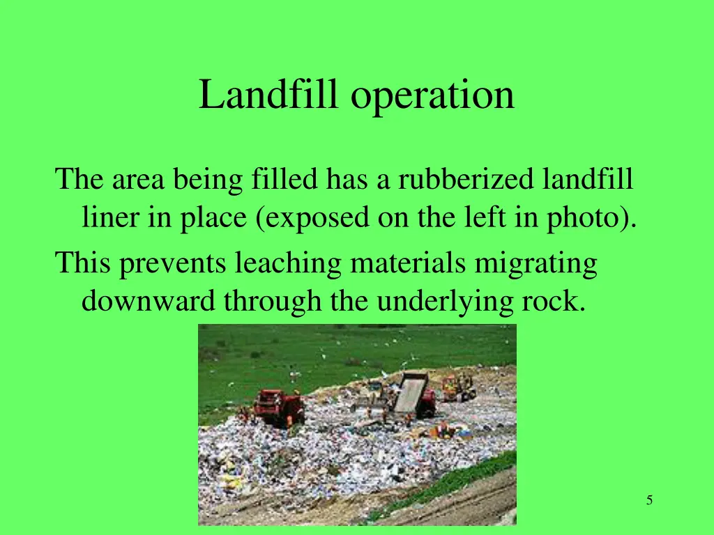 landfill operation