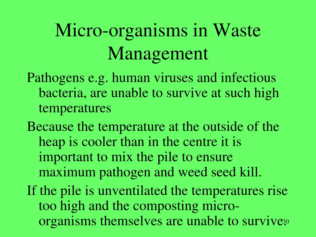 micro organisms in waste management pathogens