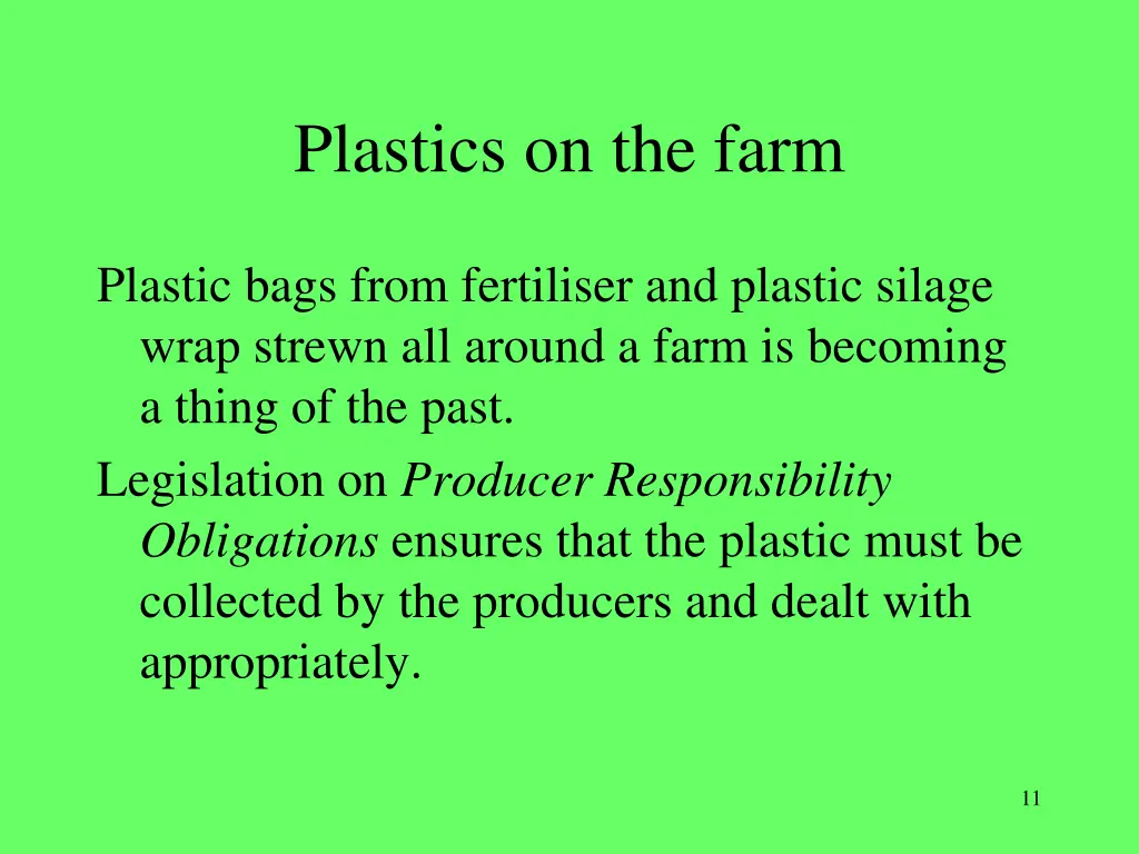 plastics on the farm