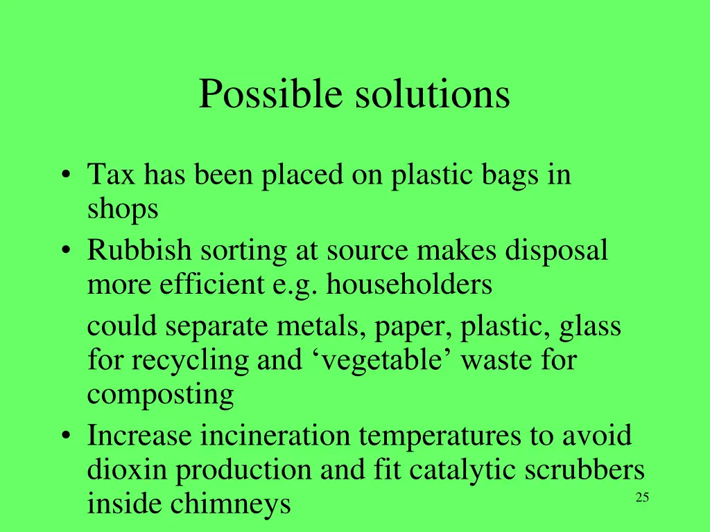 possible solutions 1