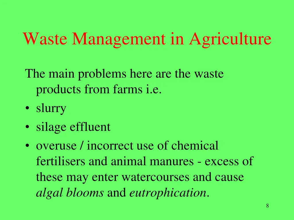 waste management in agriculture