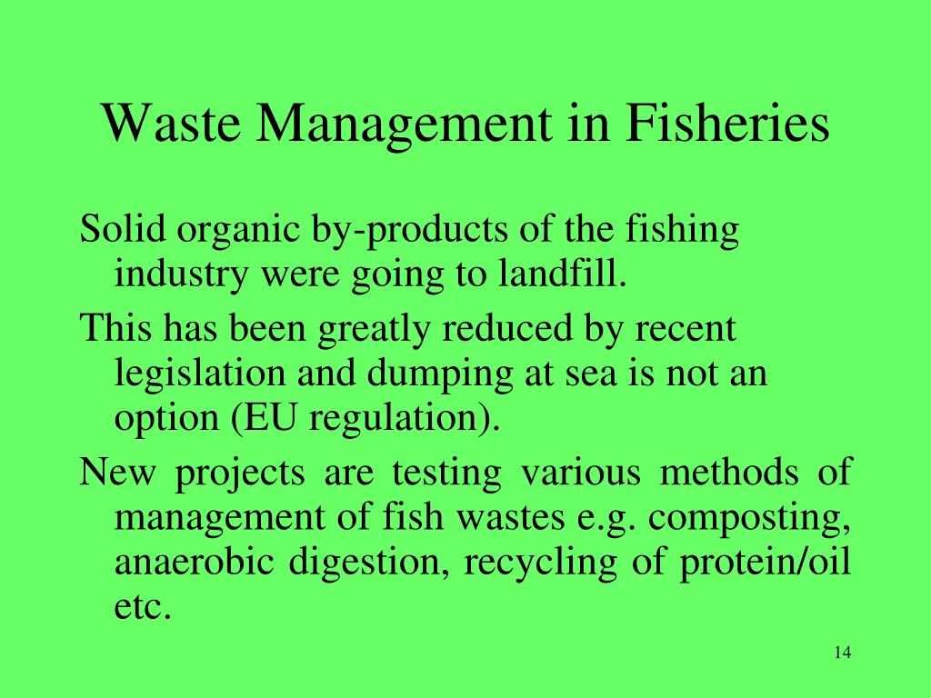 waste management in fisheries 1