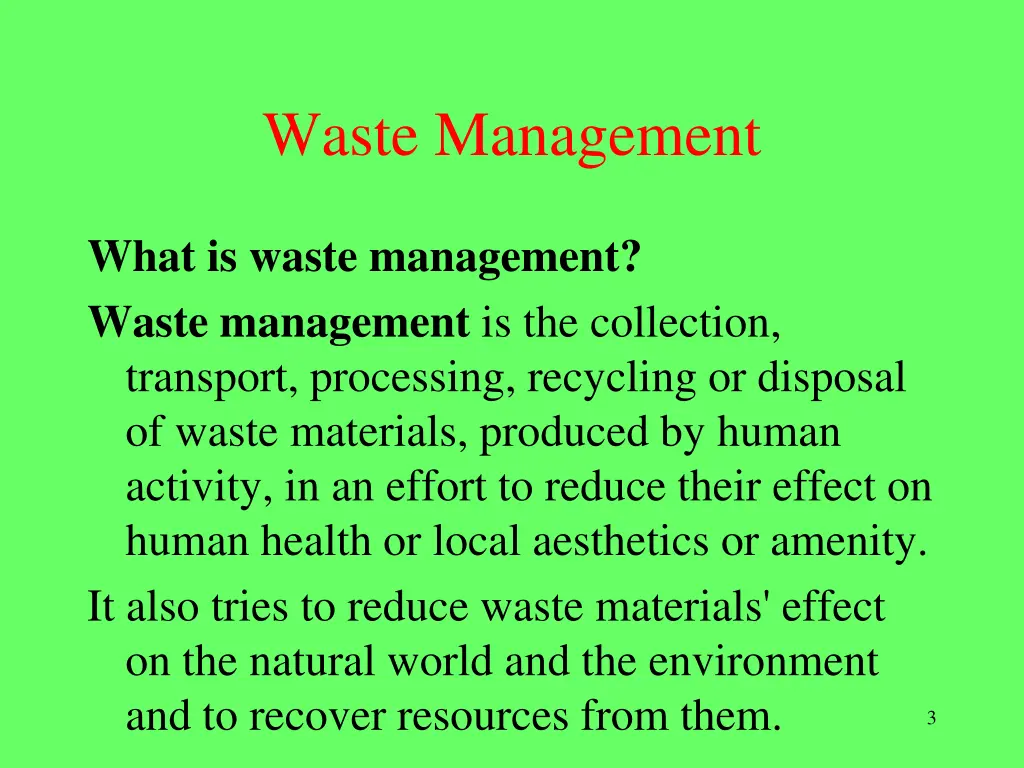 waste management