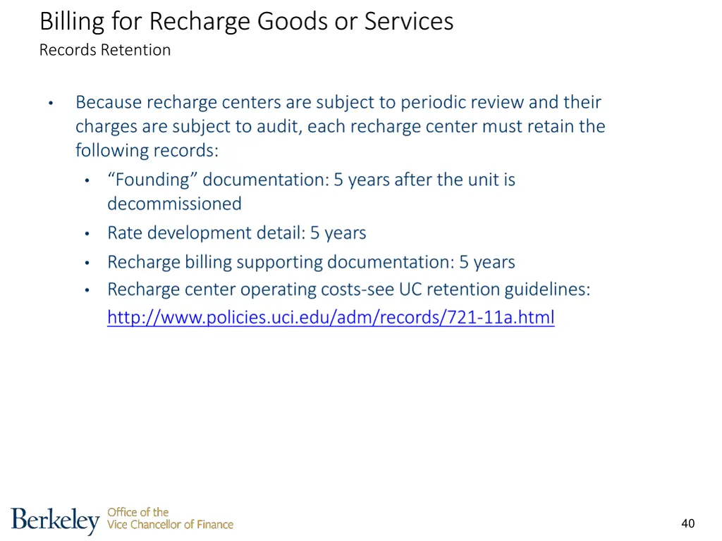 billing for recharge goods or services records