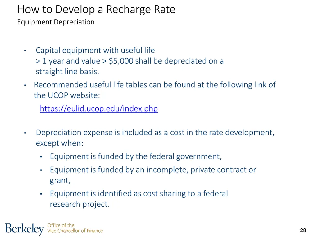 how to develop a recharge rate equipment