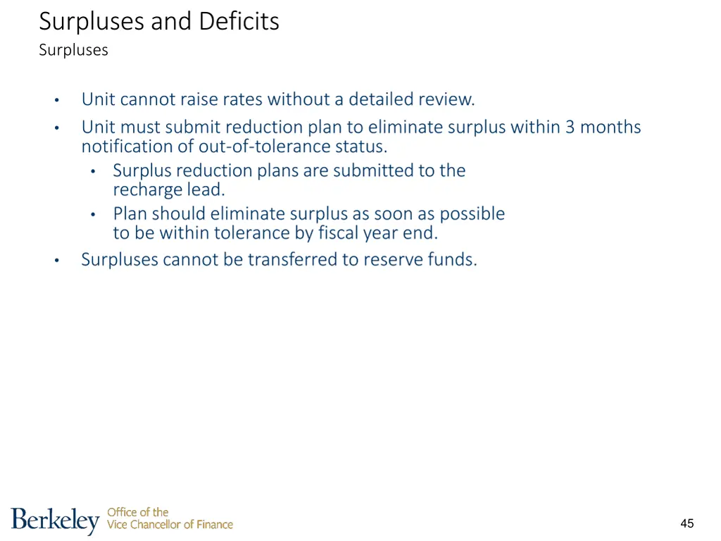 surpluses and deficits surpluses