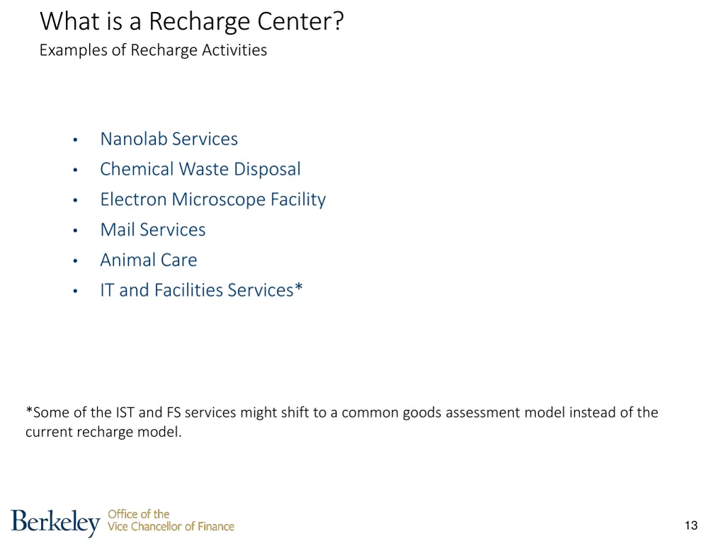 what is a recharge center examples of recharge