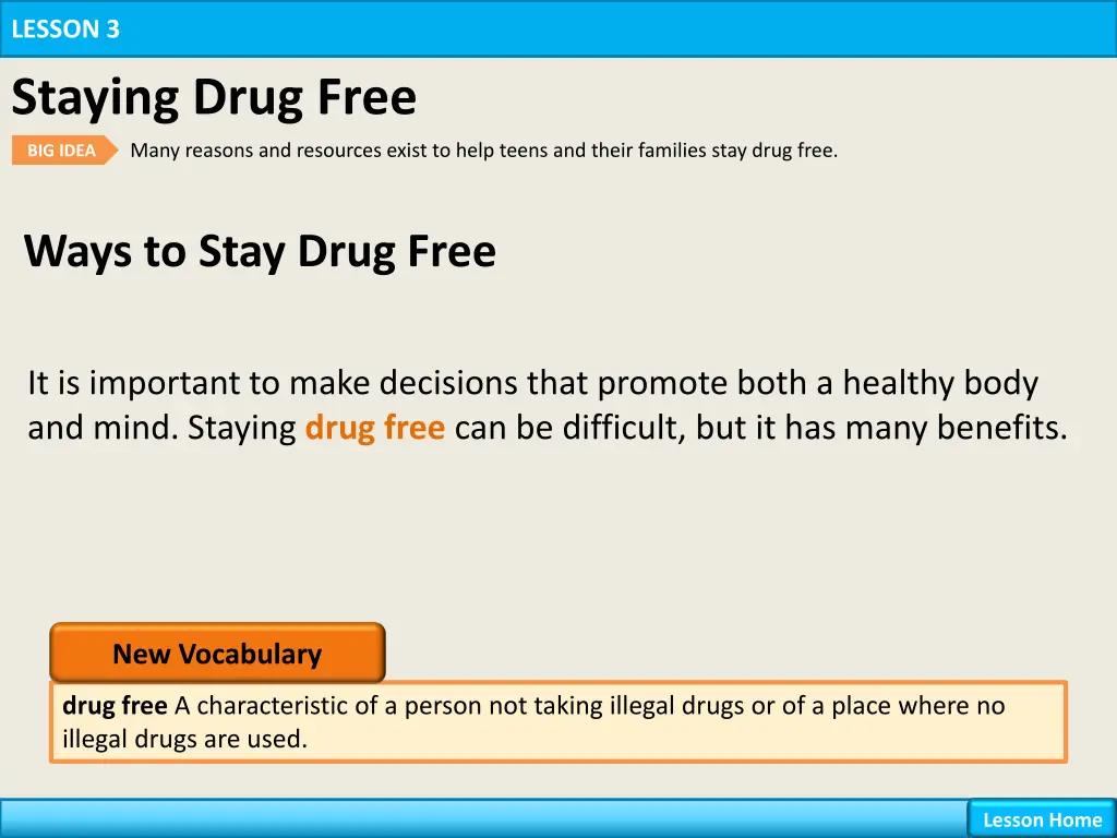 lesson 3 staying drug free 1