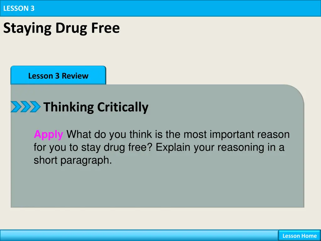 lesson 3 staying drug free 13