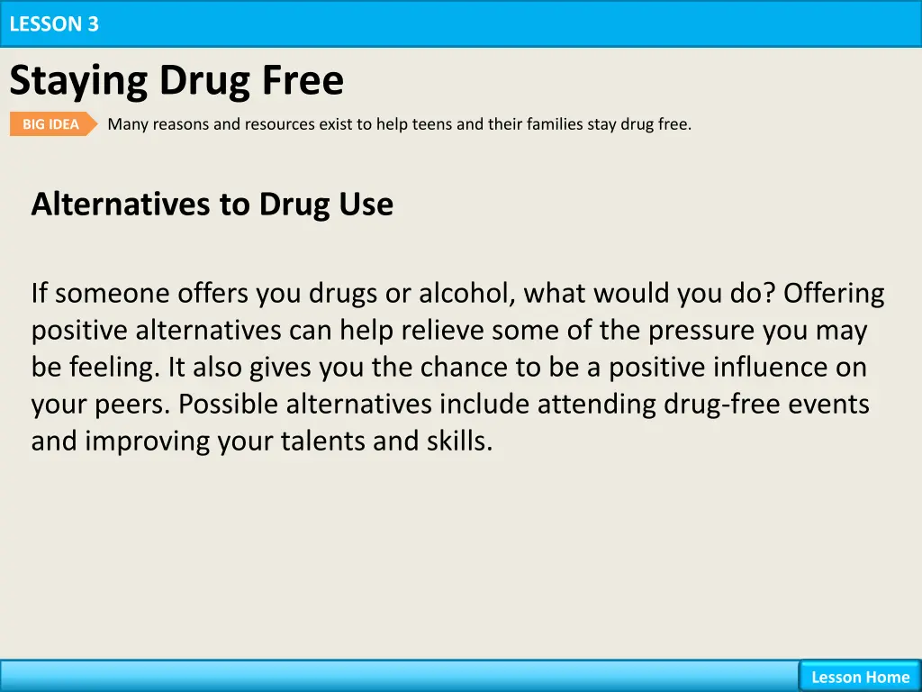 lesson 3 staying drug free 3