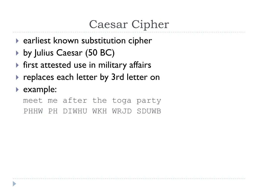 caesar cipher