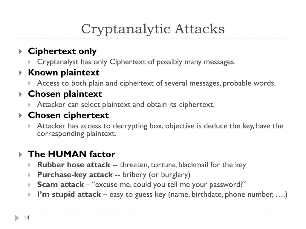 cryptanalytic attacks