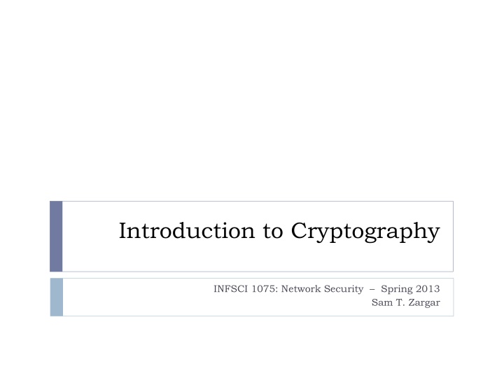 introduction to cryptography