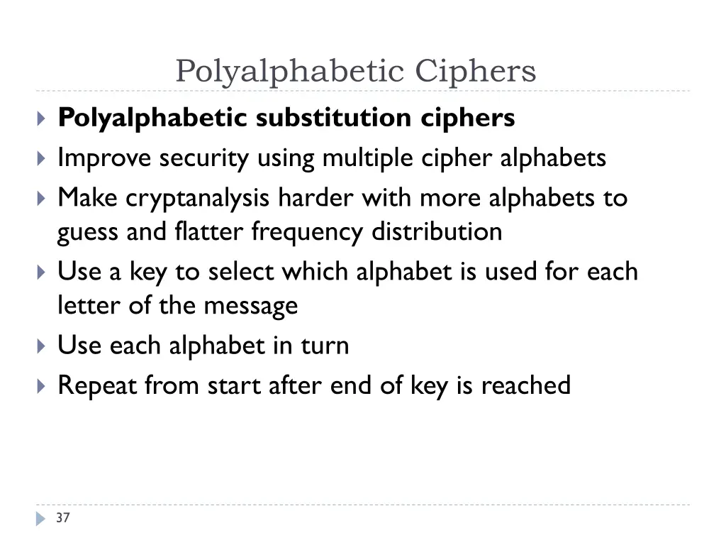 polyalphabetic ciphers