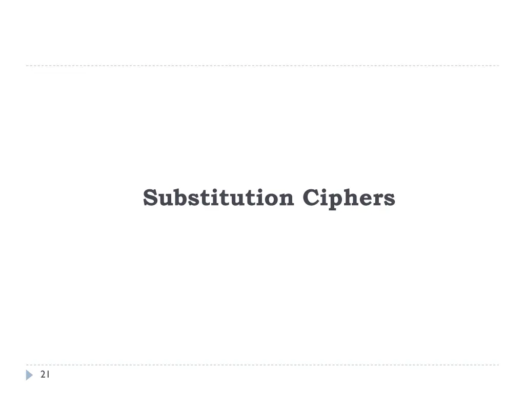 substitution ciphers