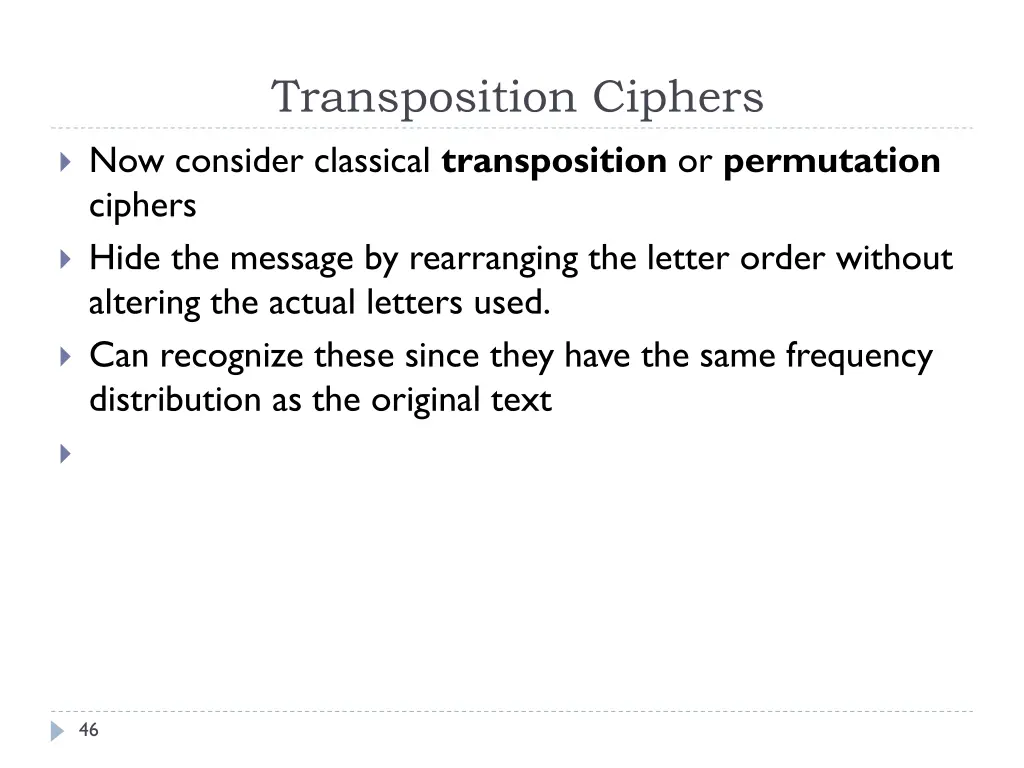 transposition ciphers 1