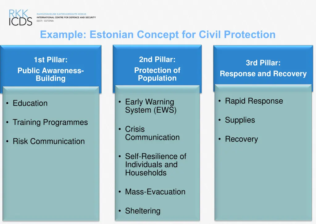 example estonian concept for civil protection