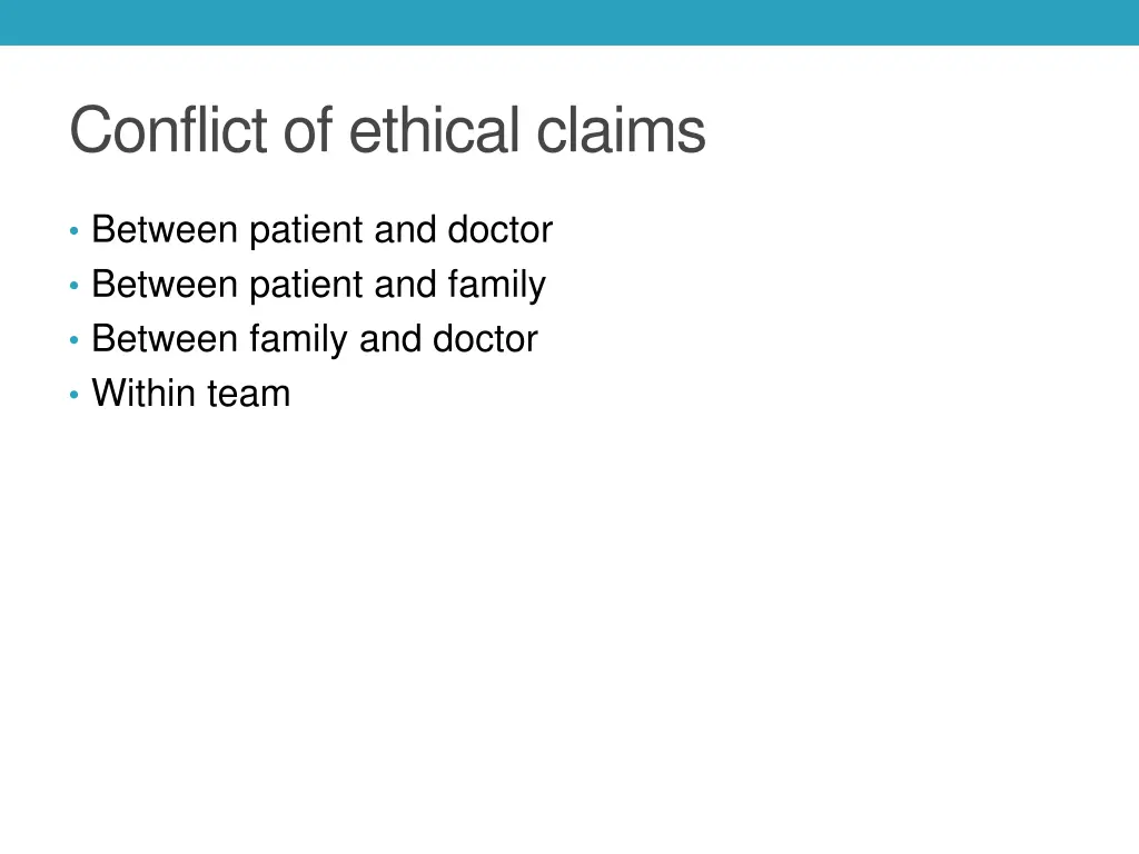 conflict of ethical claims