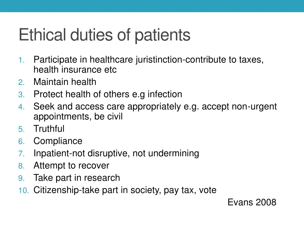 ethical duties of patients 1