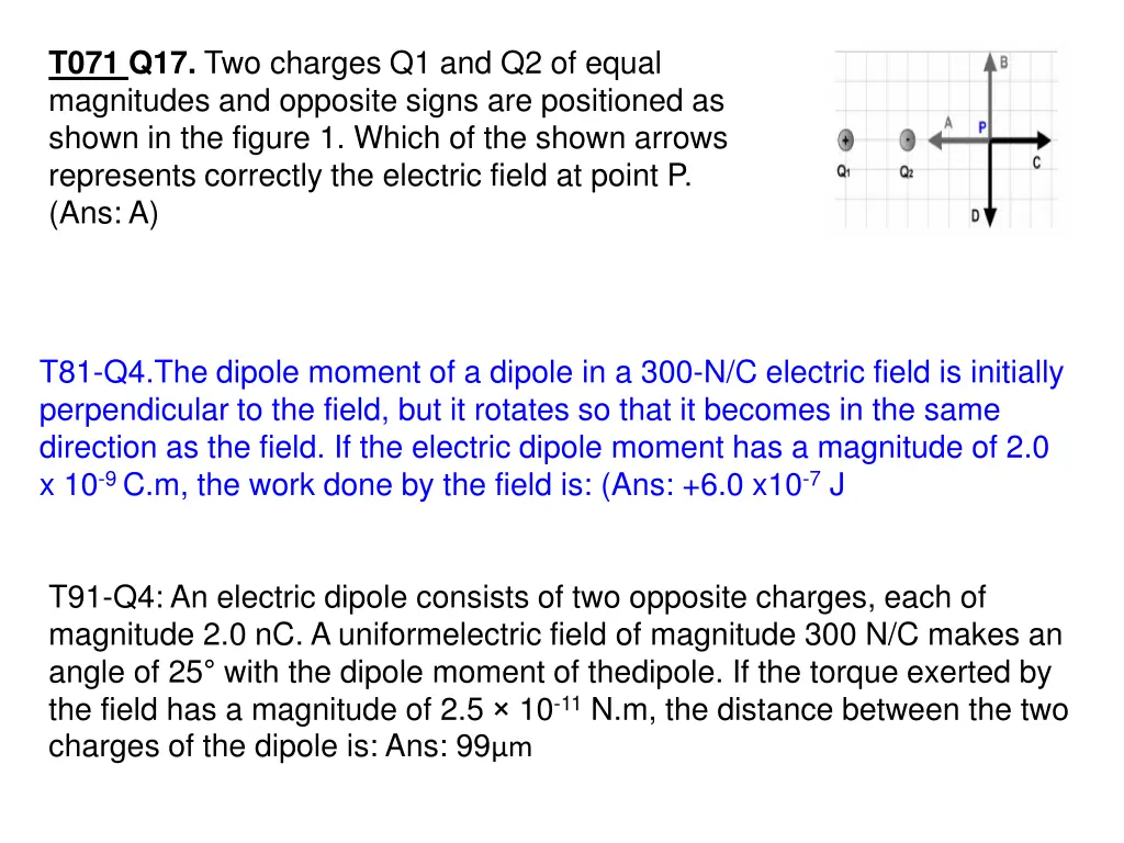 t071 q17 two charges q1 and q2 of equal