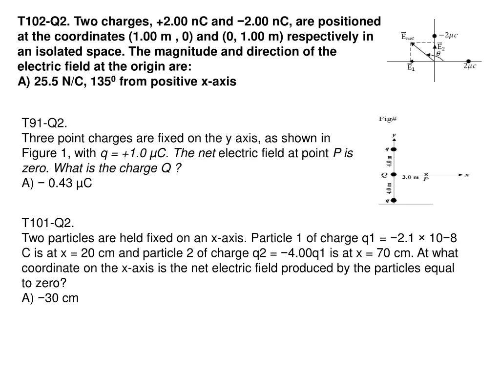 t102 q2 two charges