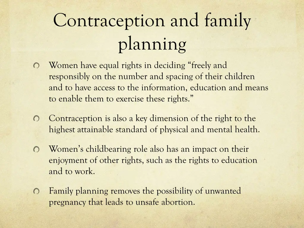 contraception and family planning 1