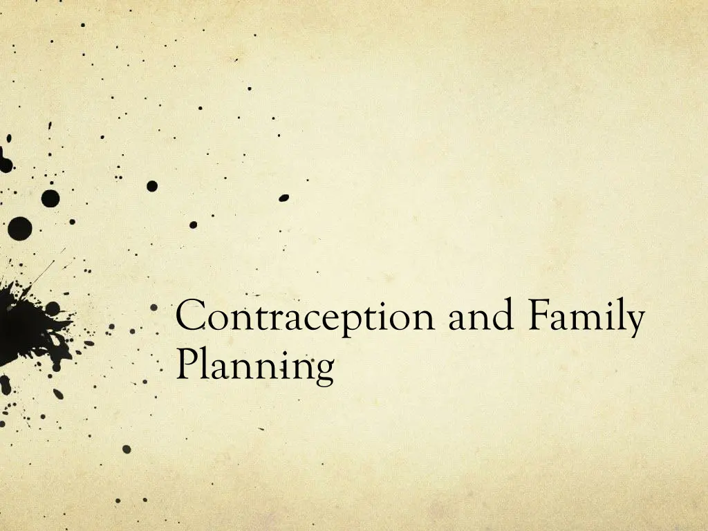 contraception and family planning