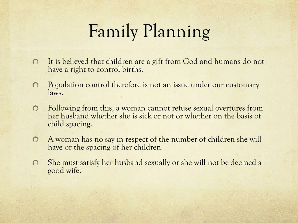 family planning