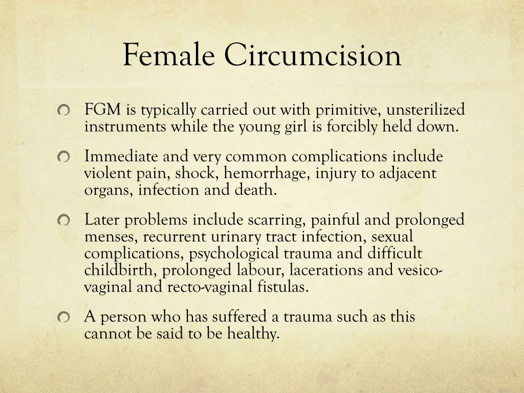 female circumcision