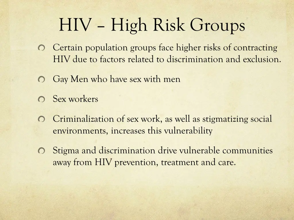 hiv high risk groups