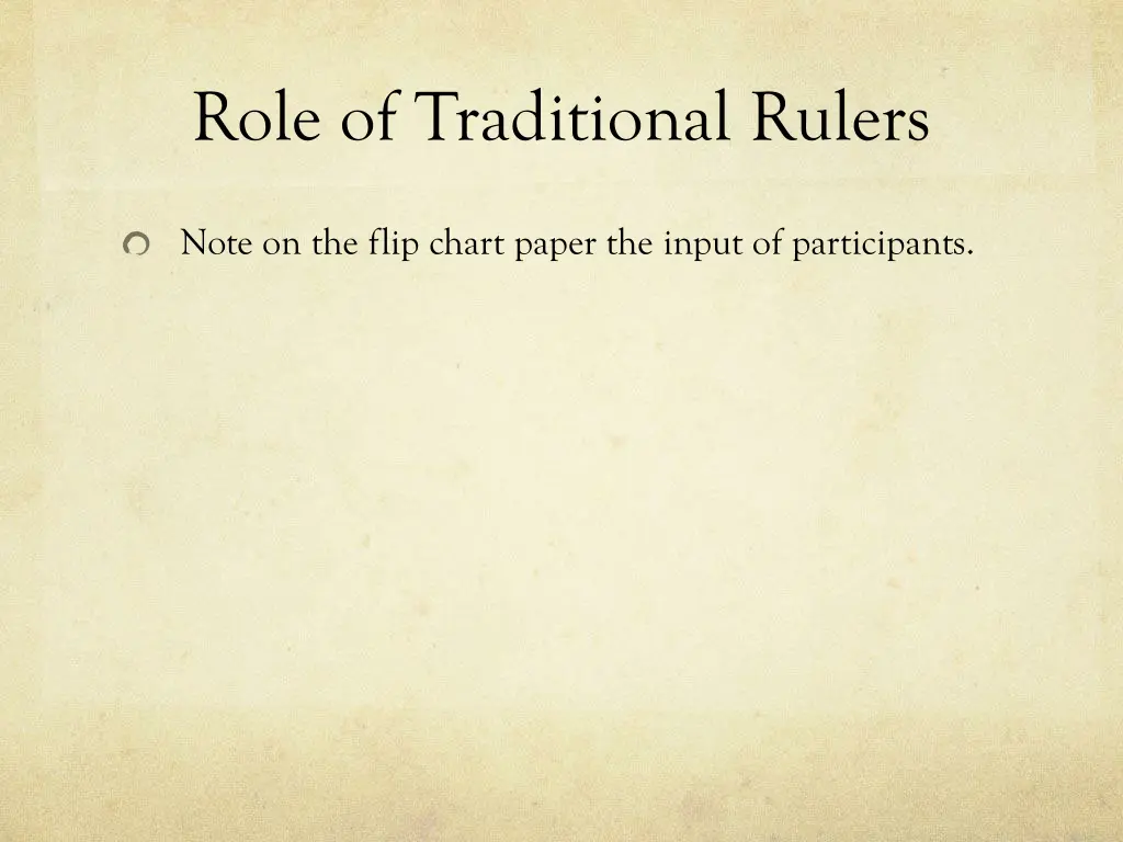 role of traditional rulers