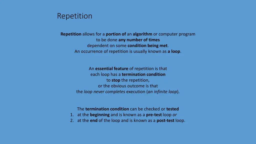 repetition