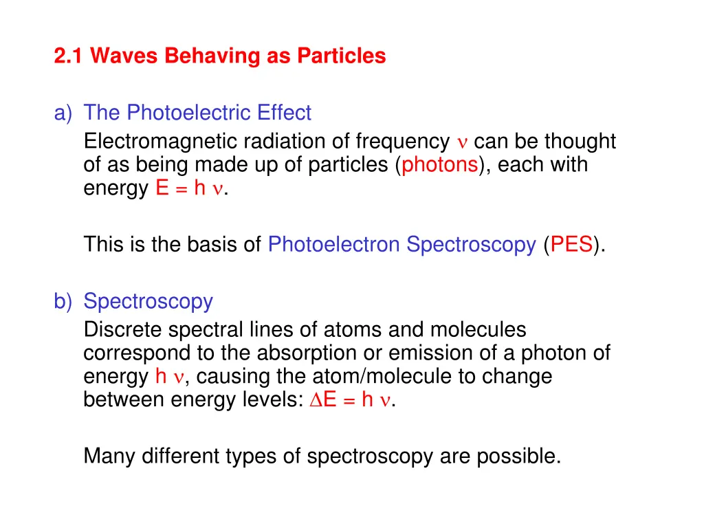 2 1 waves behaving as particles