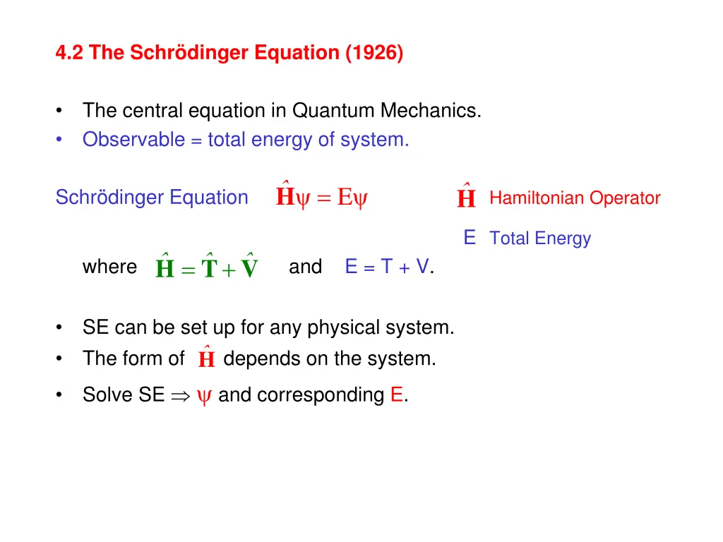 4 2 the schr dinger equation 1926