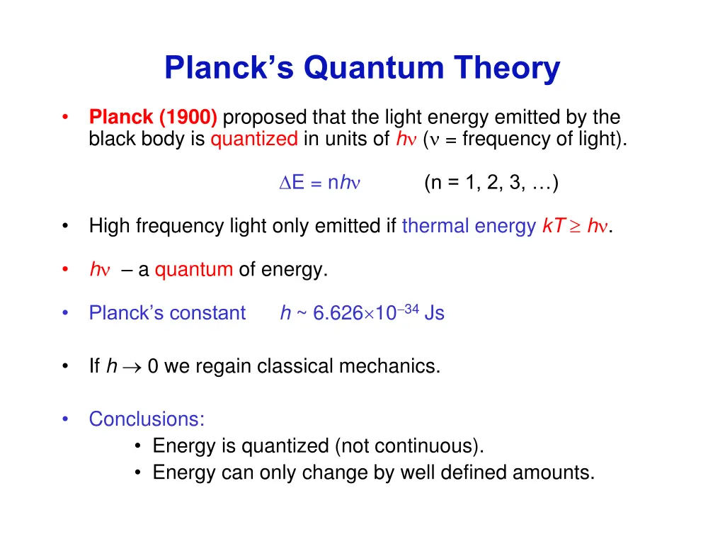 planck s quantum theory