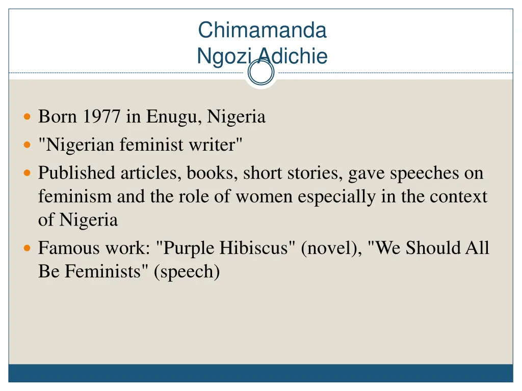 chimamanda ngozi adichie