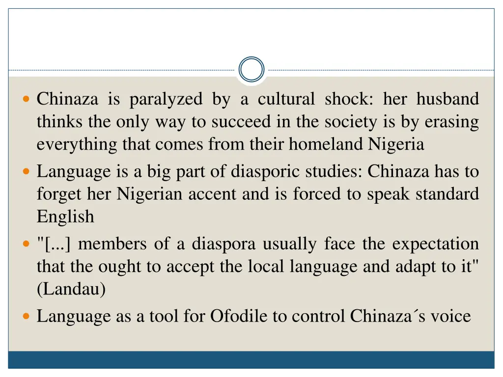 chinaza is paralyzed by a cultural shock