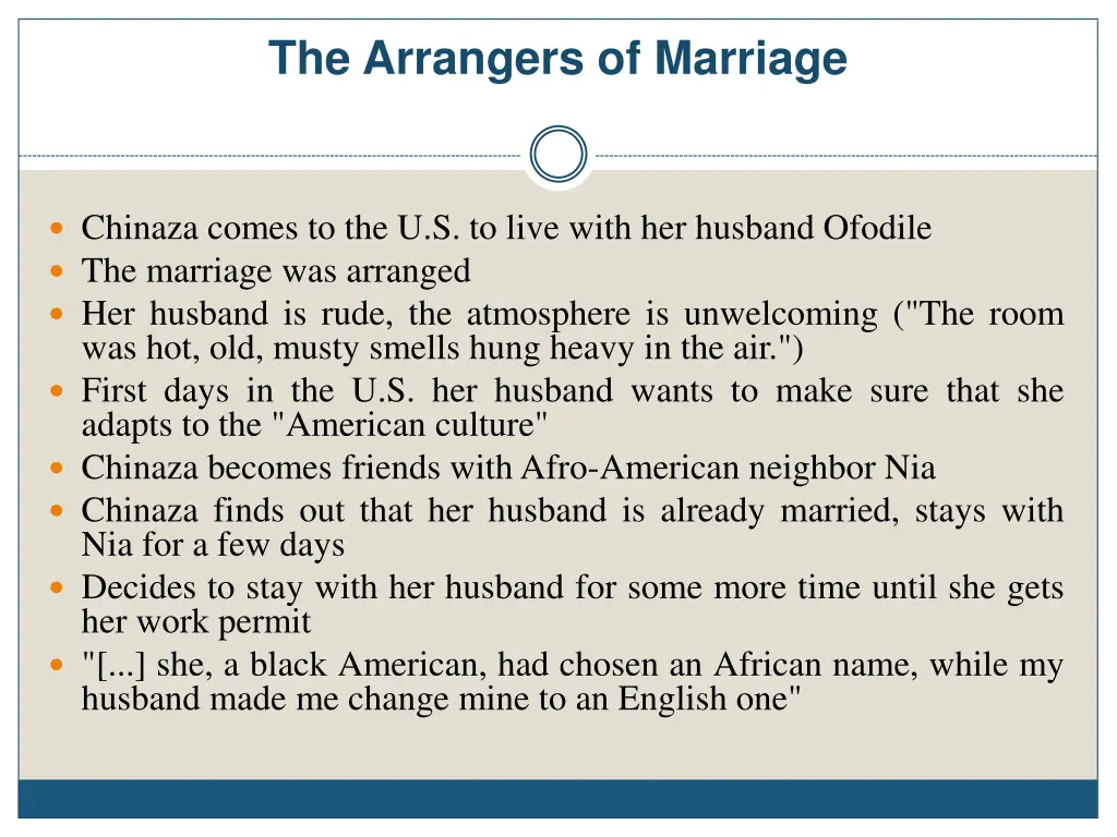 the arrangers of marriage