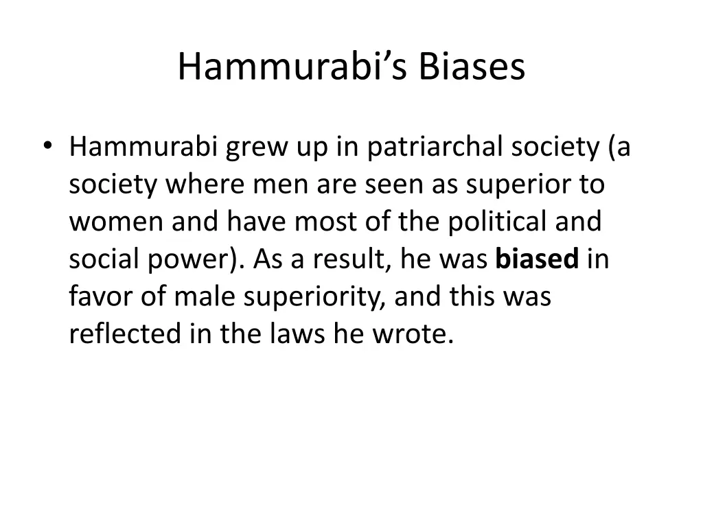 hammurabi s biases 1