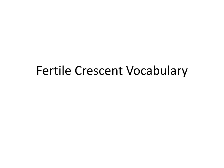 fertile crescent vocabulary